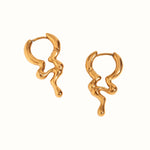 Melted Hoops Øreringe 18K Guldbelagt
