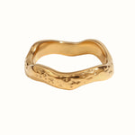 Raw Flow Ring 18K Guldbelagt