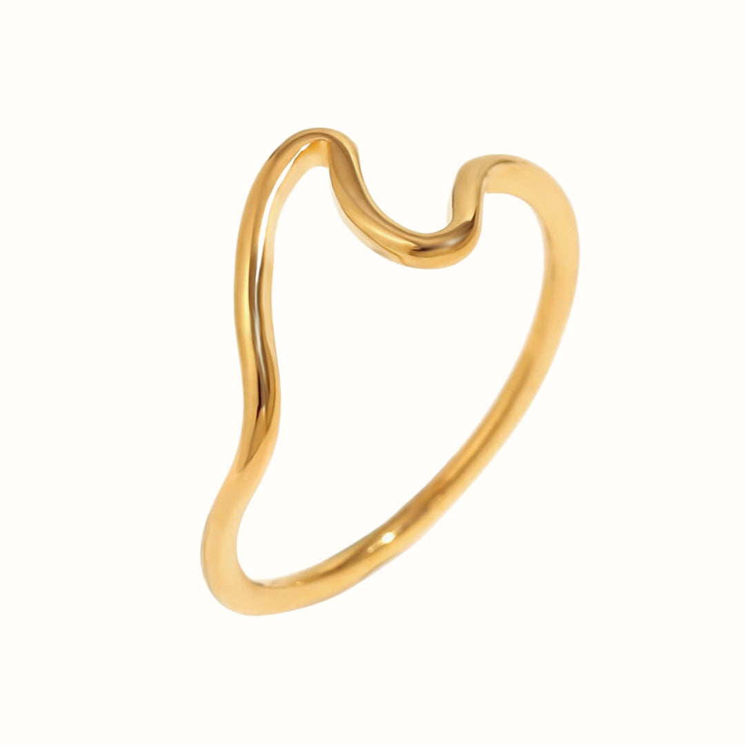Wave Ring 18K Guldbelagt