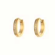 Zircon Øreringe 18k Guldbelagt
