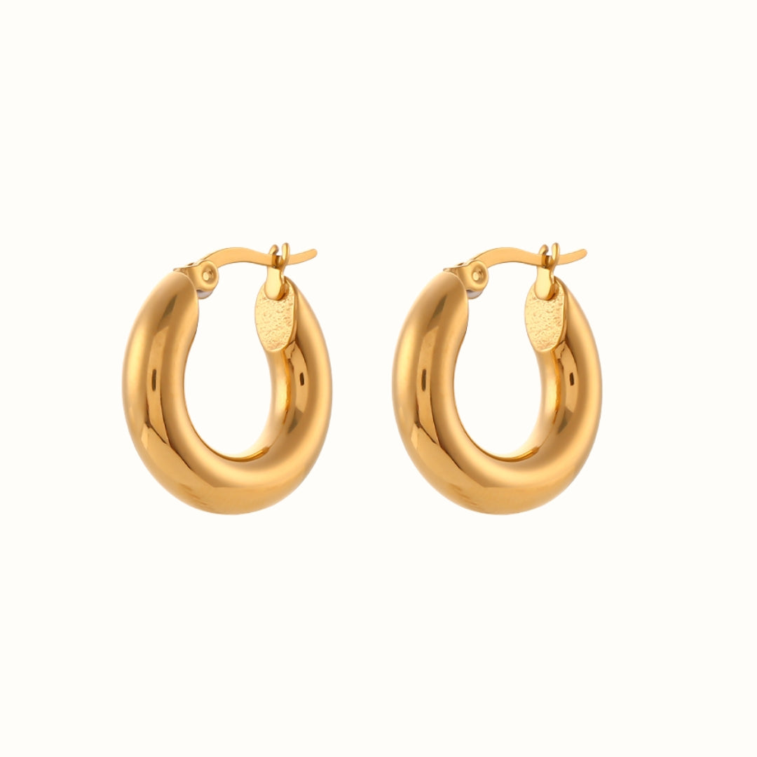 Celeste Hoop Øreringe 18K Guldbelagt