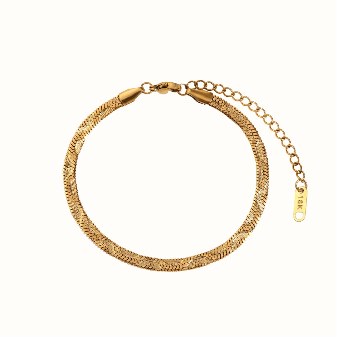 Water Wave Snake Armbånd 18K Guldbelagt