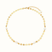 Soleil Pearl Halskæde 18K Guldbelagt