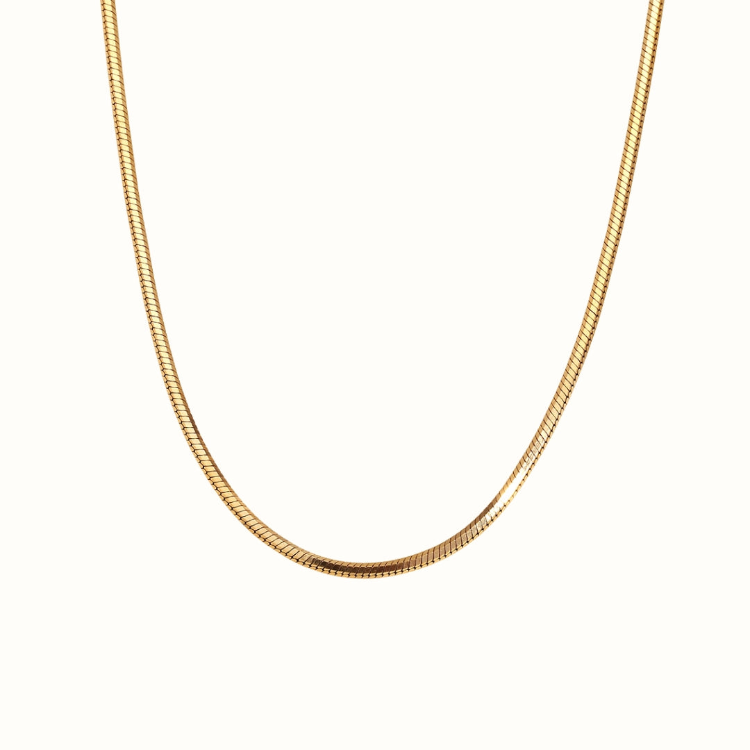 Sleek Snake Chain Halskæde 18K Guldbelagt