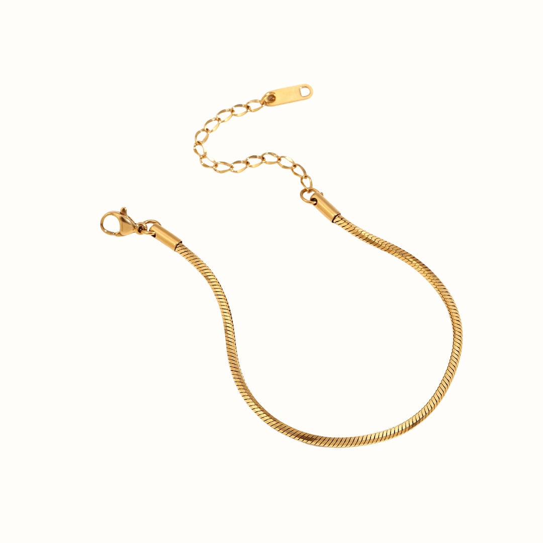 Sleek Snake Chain Armbånd 18K Guldbelagt