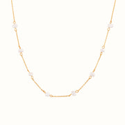 Floating Pearl Halskæde 18K Guldbelagt