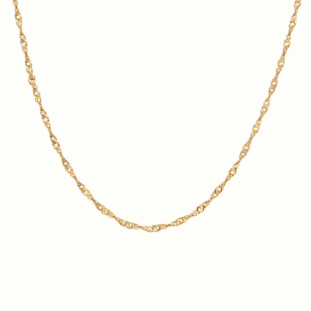 Twist Chain Halskæde 18K Guldbelagt
