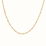 Twist Chain Halskæde 18K Guldbelagt