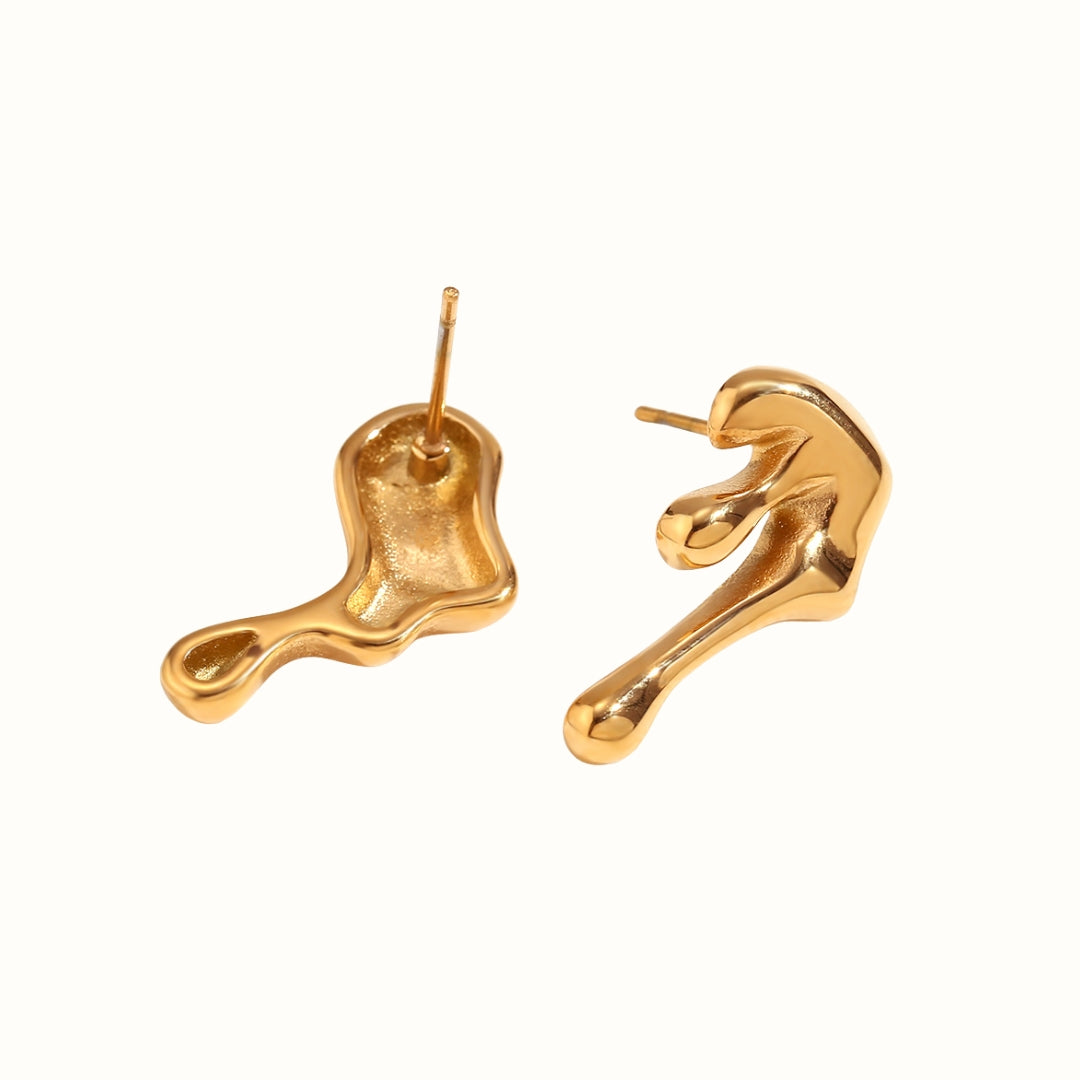 Melting Drop Ørestikker – 18K Guldbelagte