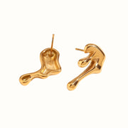 Melting Drop Ørestikker – 18K Guldbelagte
