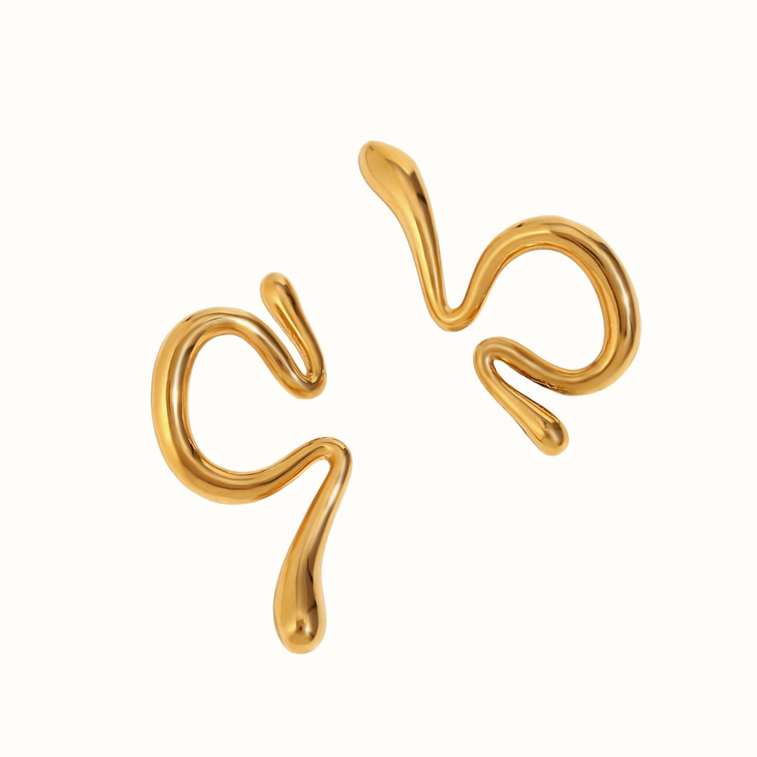 Flow Ear Cuff Sæt – 18K Guldbelagte