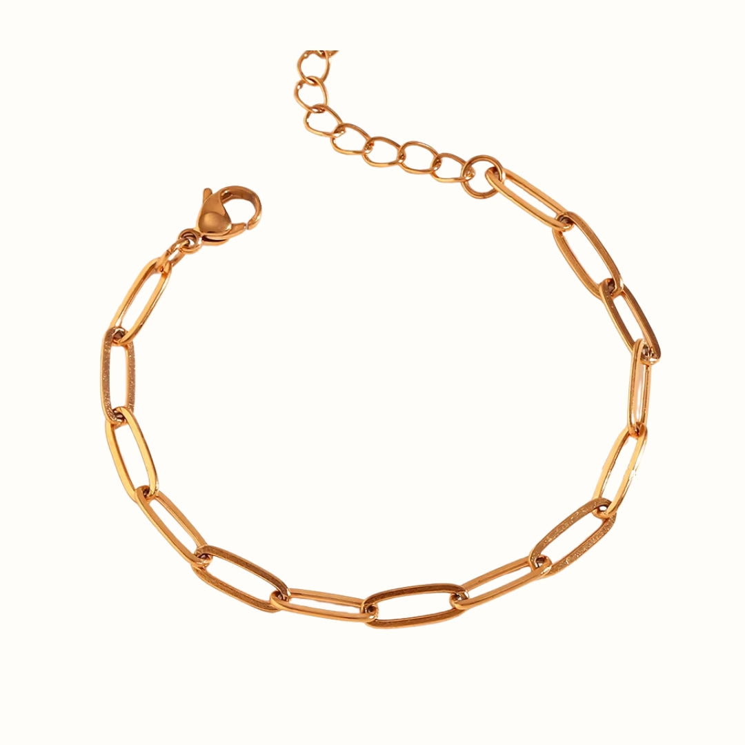 Link Chain Armbånd 18K Guldbelagt