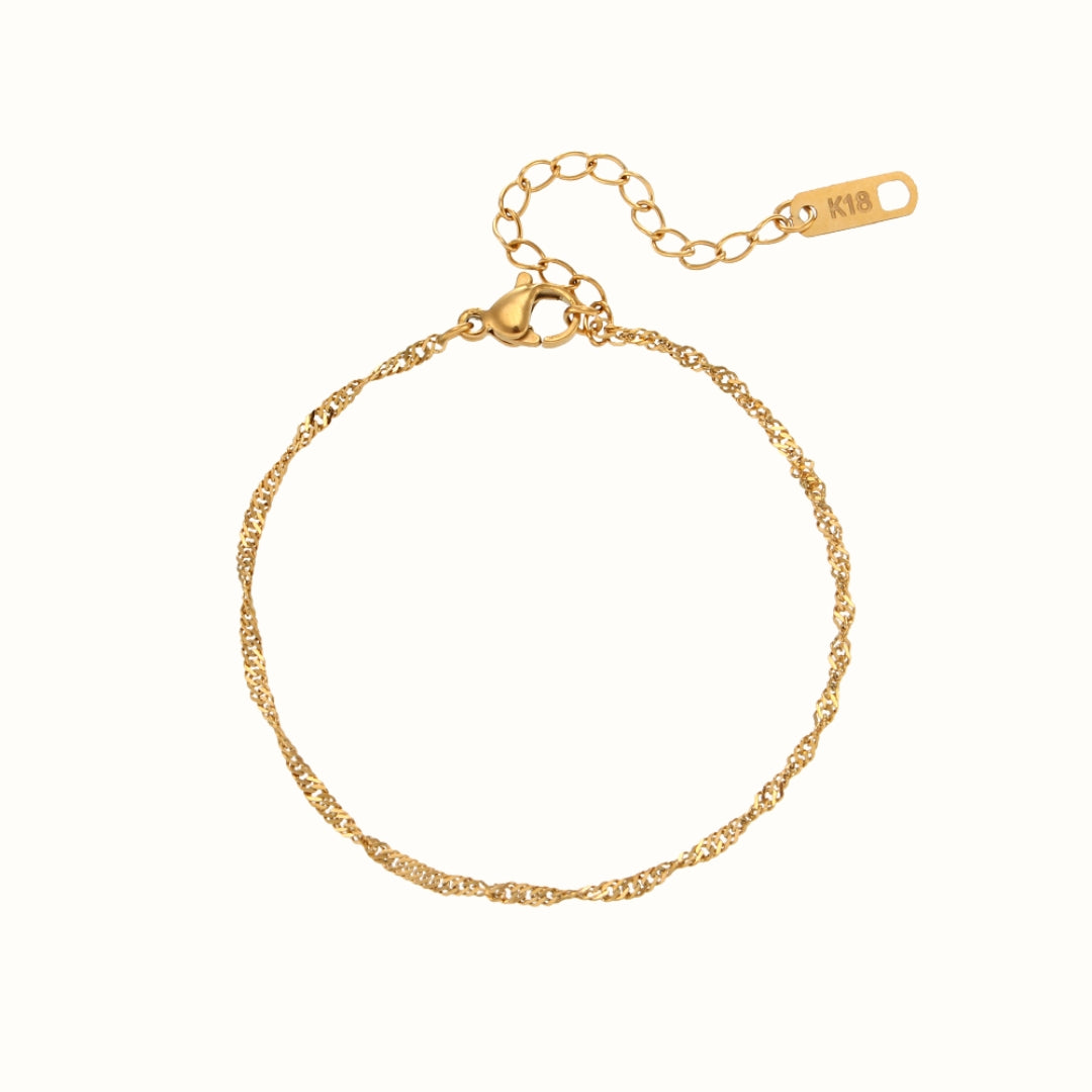 Twist Chain Armbånd 18K Guldbelagt