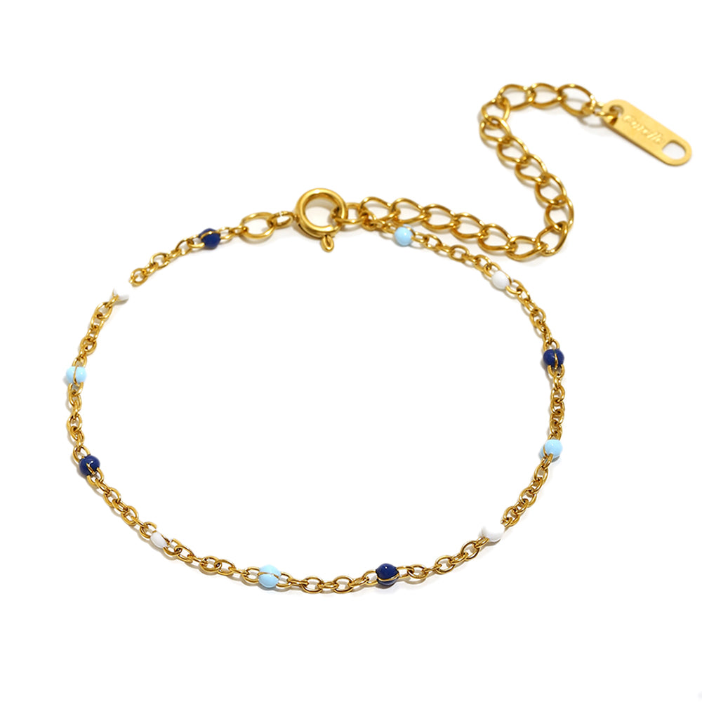Enamel Beads Armbånd – 18K Guldbelagt