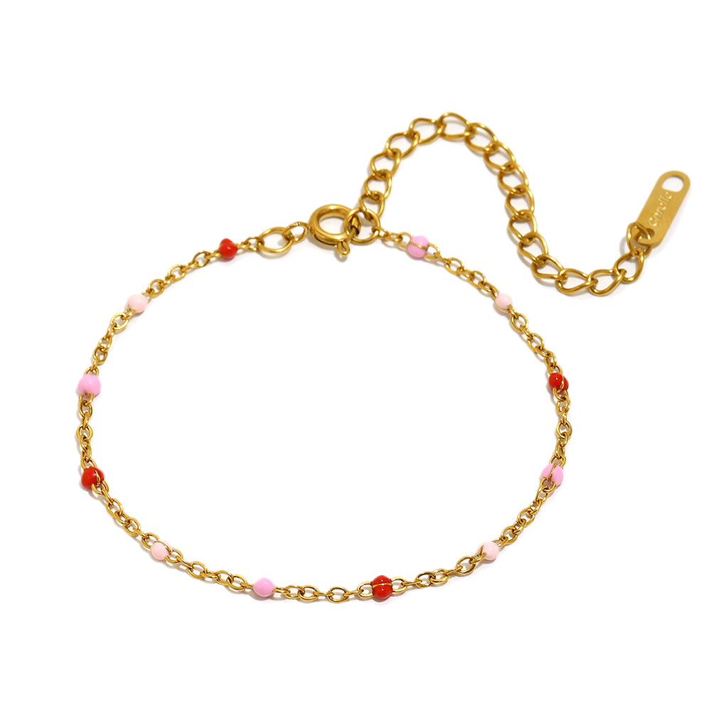 Enamel Beads Armbånd – 18K Guldbelagt