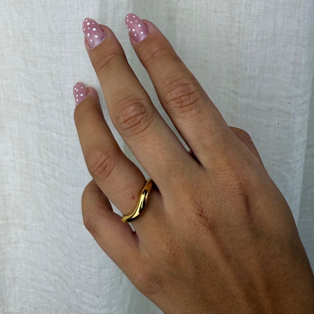 Soft Edge Ring 18K Guldbelagt