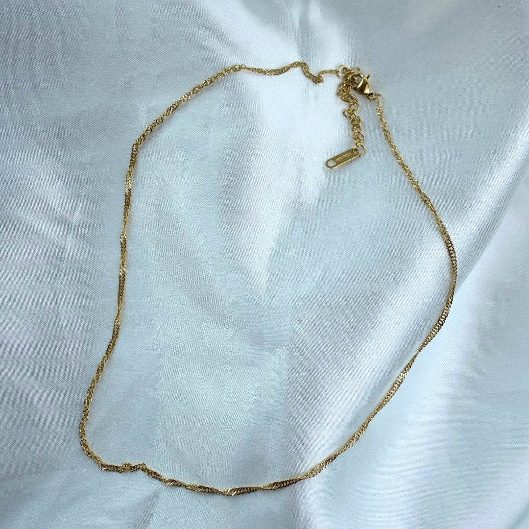 Twist Chain Halskæde 18K Guldbelagt