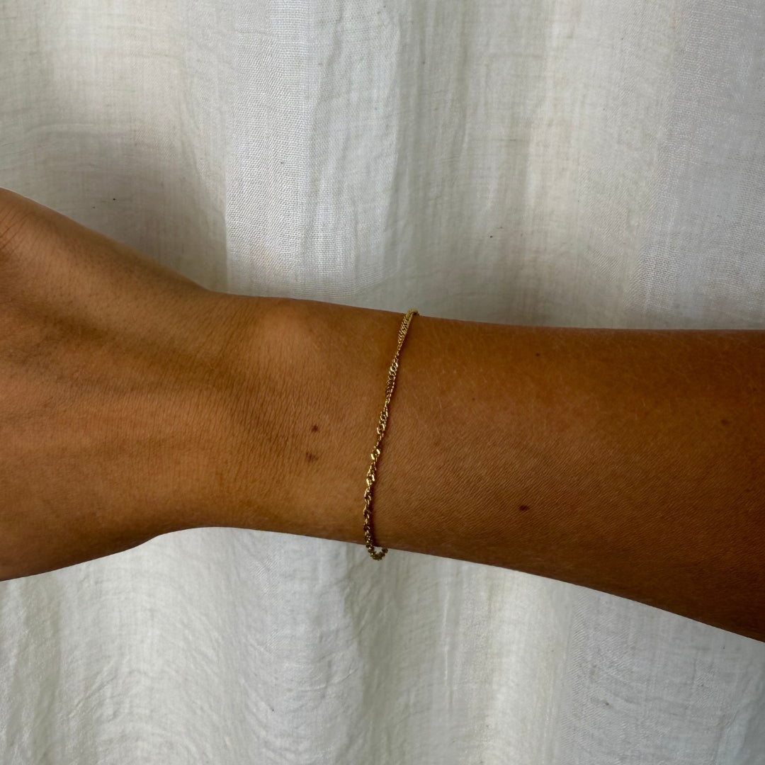 Twist Chain Armbånd 18K Guldbelagt