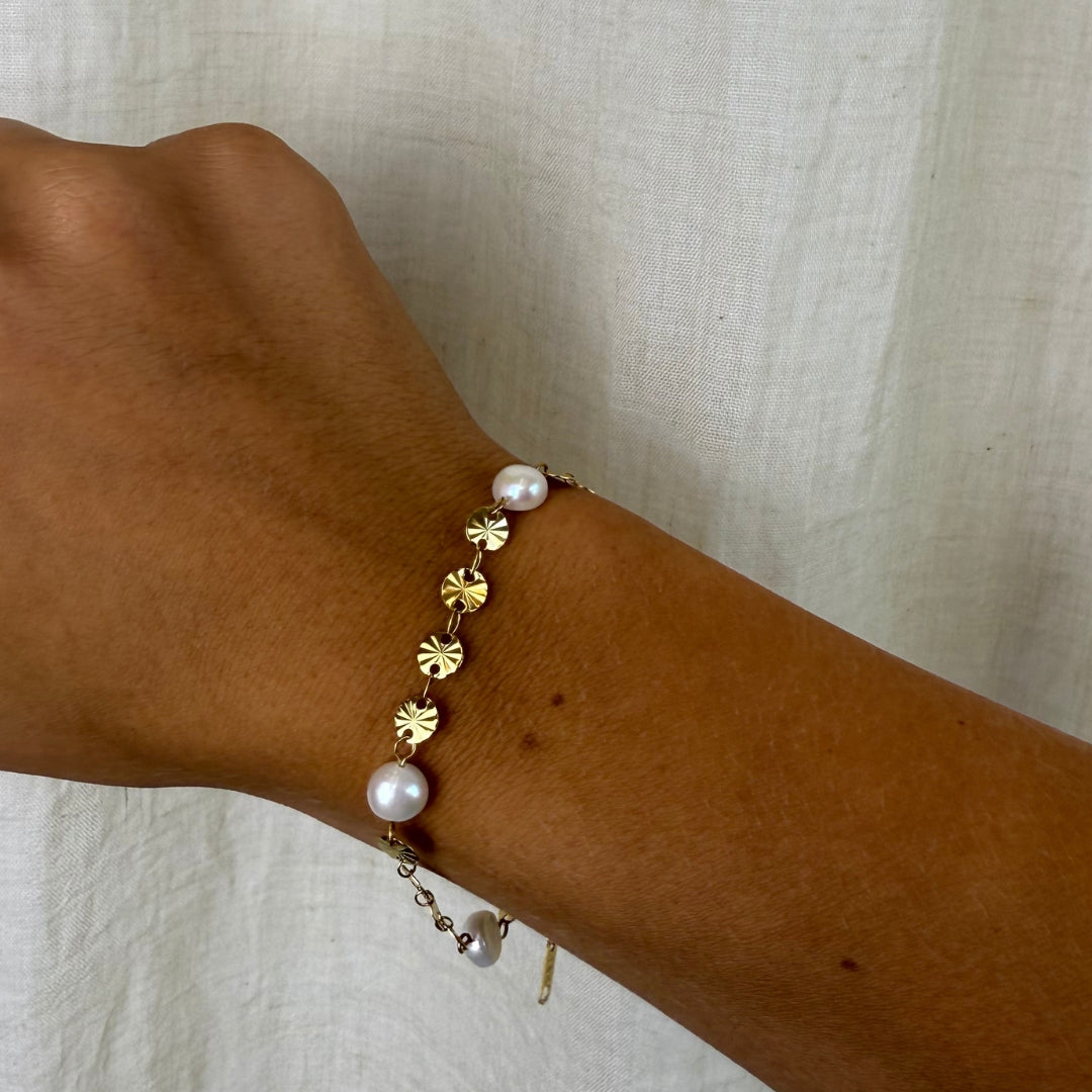 Luna Pearl Armbånd 18K Guldbelagt