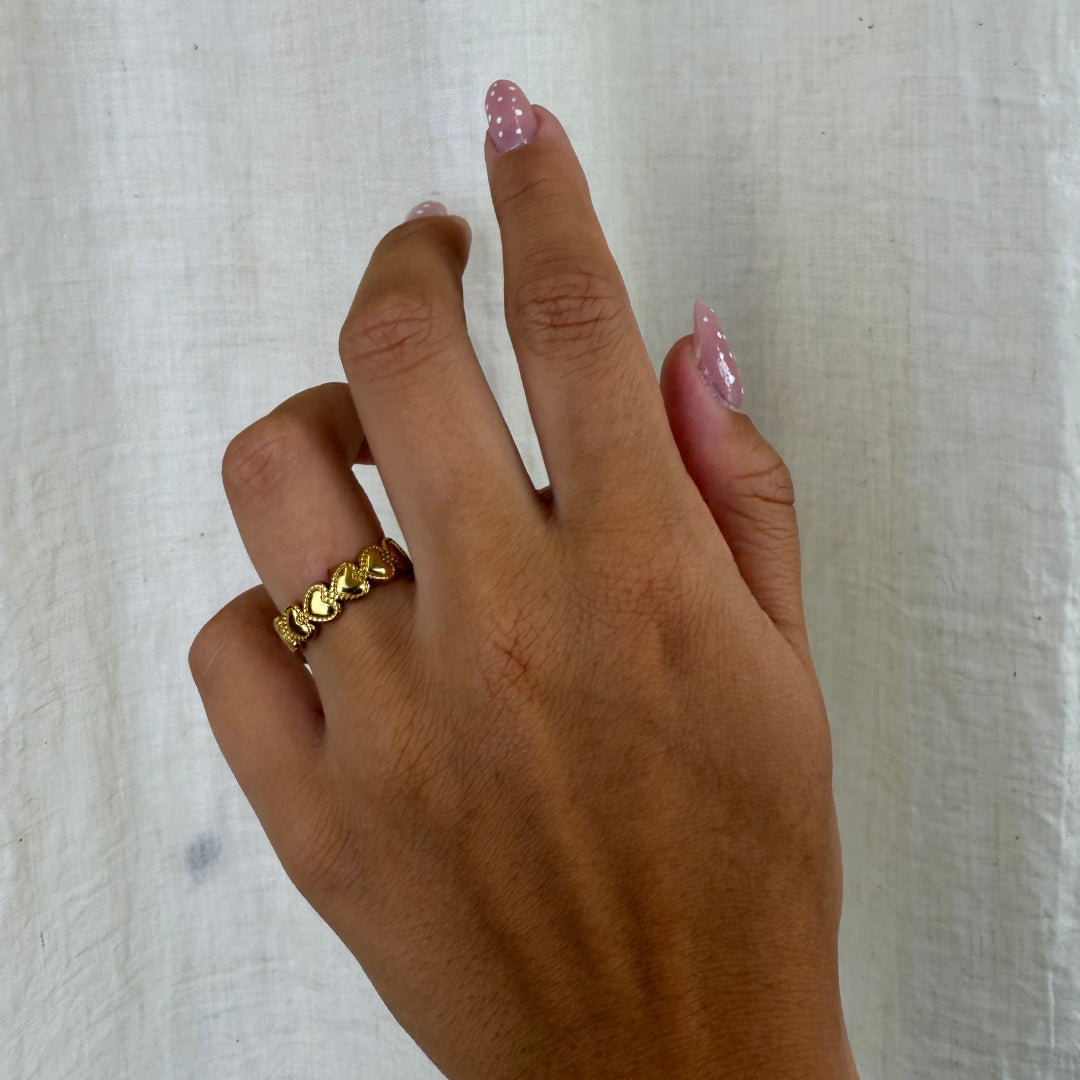 Lovers Band Ring 18K Guldbelagt