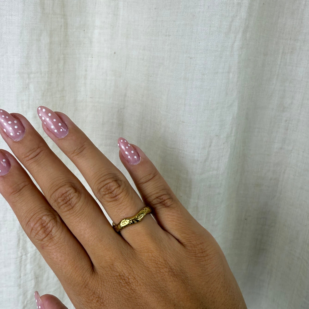 Raw Flow Ring 18K Guldbelagt