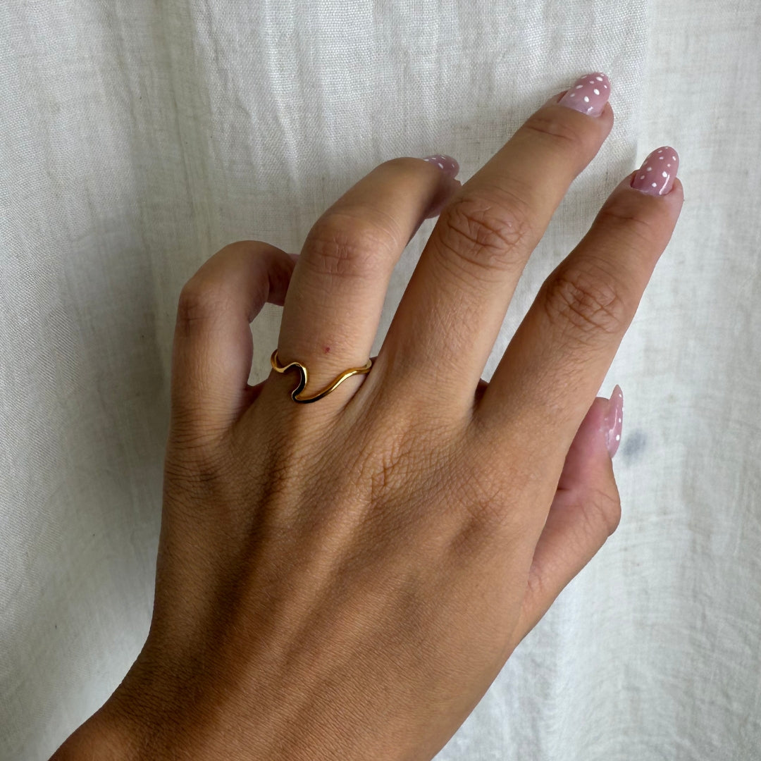 Wave Ring 18K Guldbelagt
