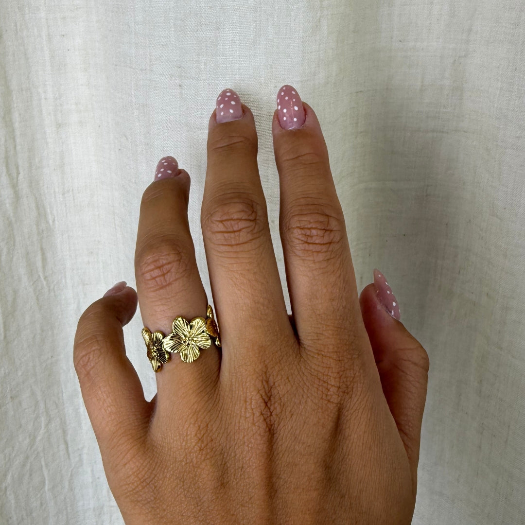 Flora Ring 18K Guldbelagt