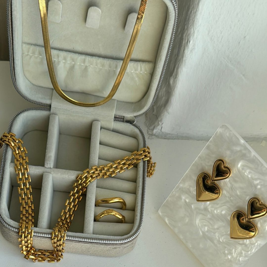 Heart Drop Øreringe 18K Guldbelagt