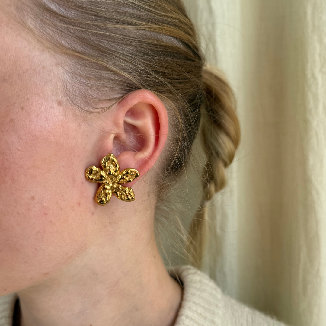 Flora Øreringe 18K Guldbelagt