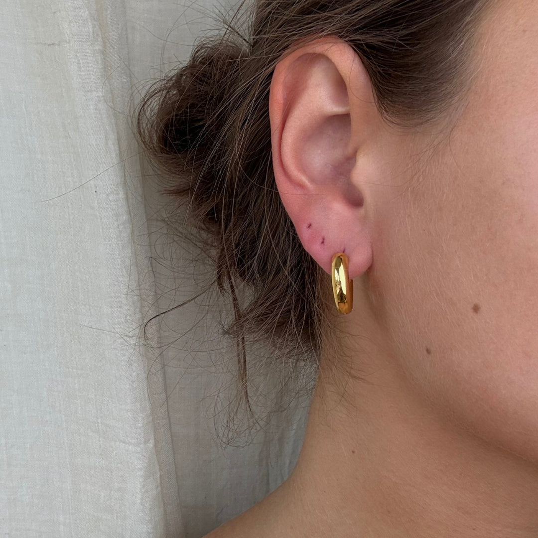 Classic Hoop Øreringe 18K Guldbelagt