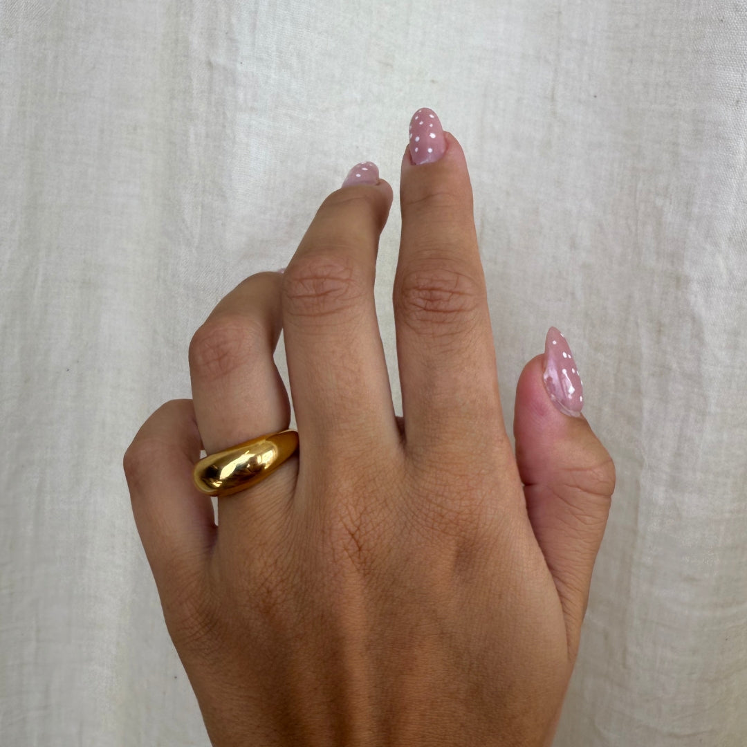 Bold Curve Ring 18K Guldbelagt