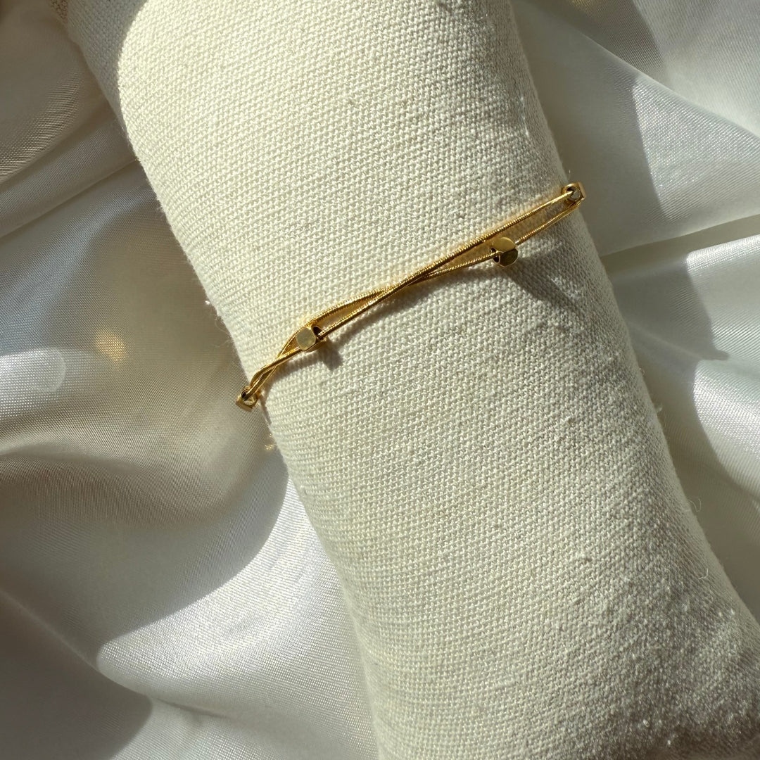 Soft Square Anklet 18k Guldbelagt
