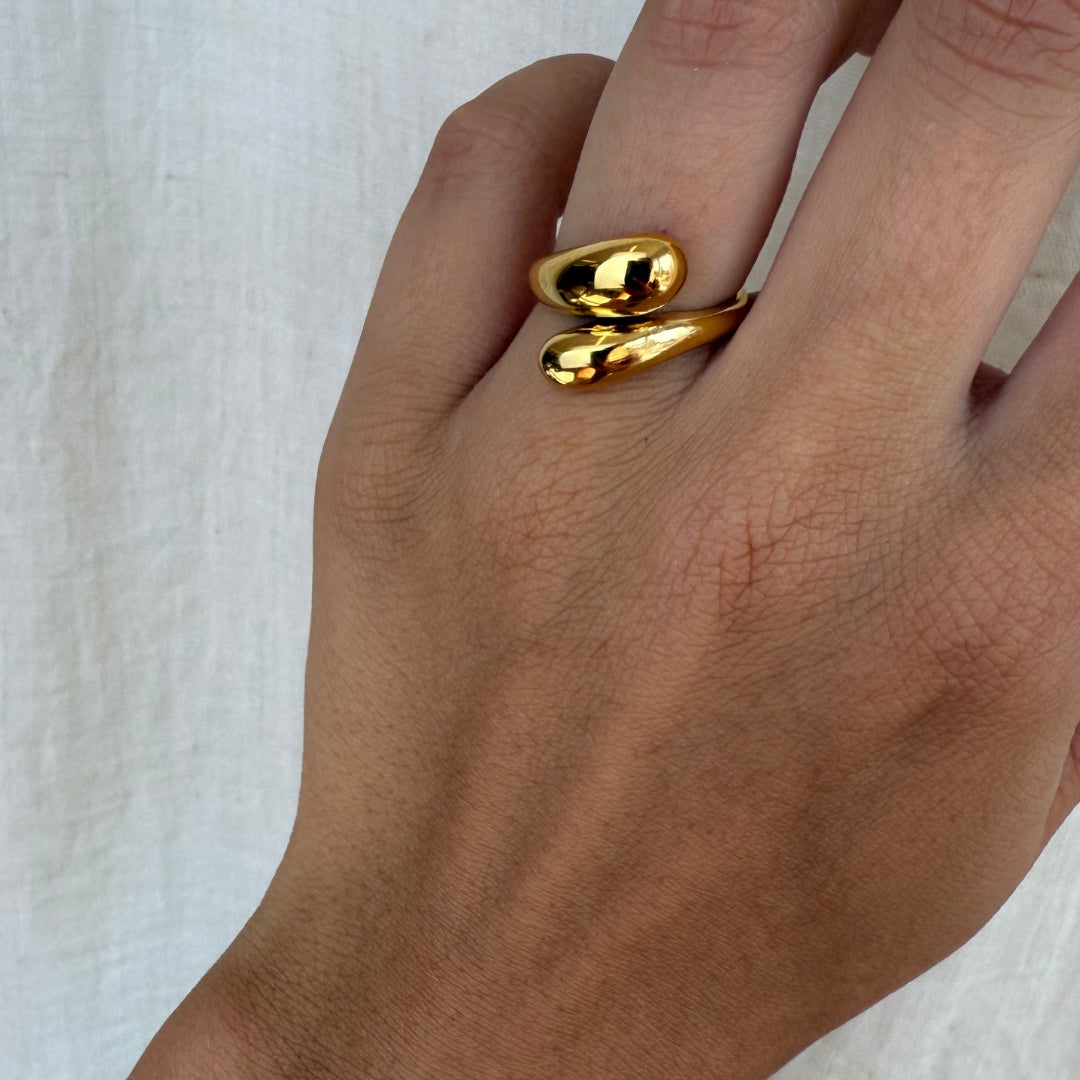 Drip Ring 18K Guldbelagt