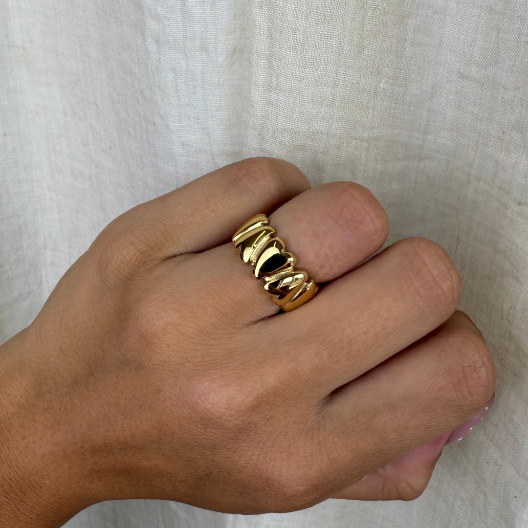 Heartband Ring 18K Guldbelagt