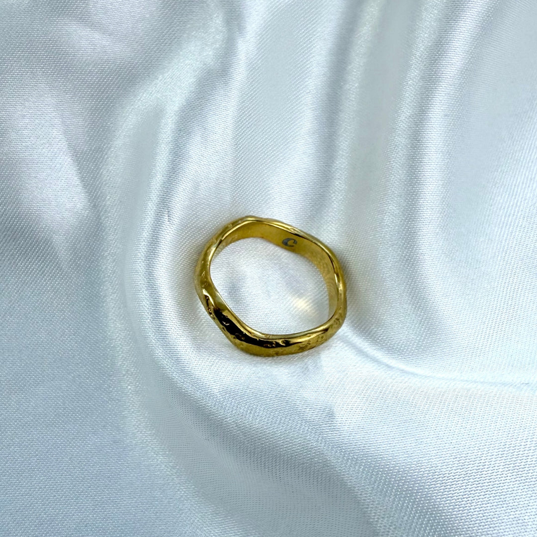 Raw Flow Ring 18K Guldbelagt