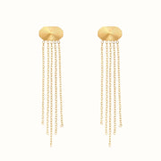 Solara Chain Drop Øreringe – 18K Guldbelagt