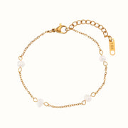 Floating Pearl Armbånd 18K Guldbelagt