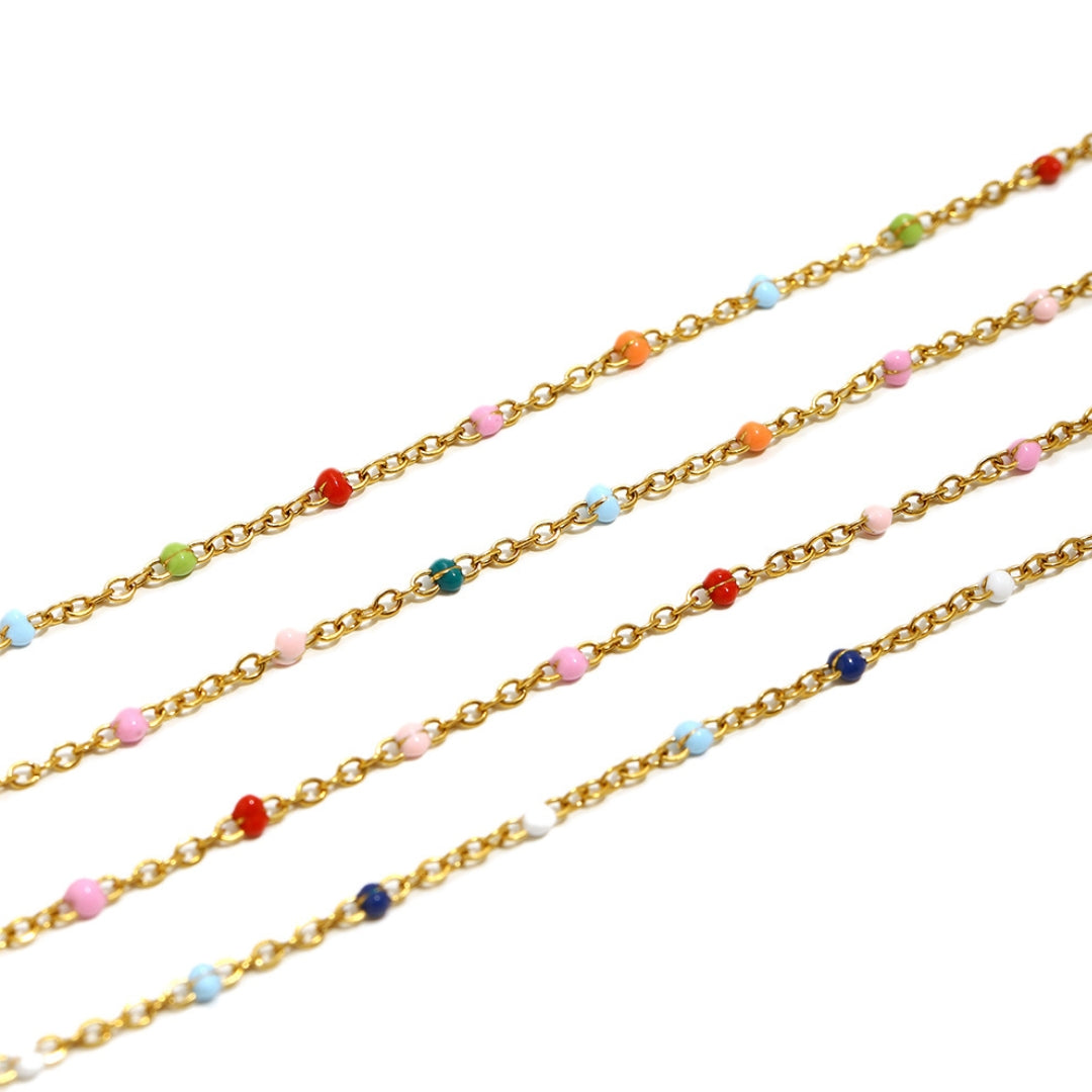 Enamel Beads Armbånd – 18K Guldbelagt
